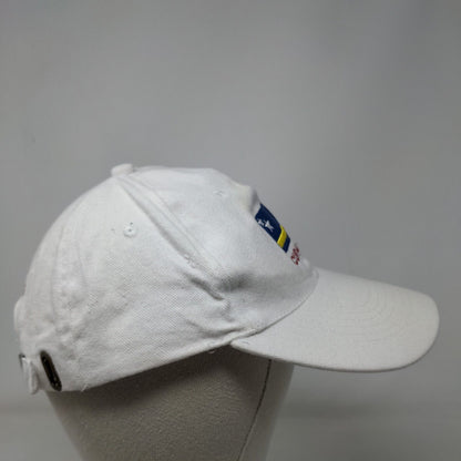 Flag Of Curacao Slideback Hat White One Size Emboidered Adjustable