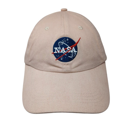 NASA Slideback Hat Tan One Size Adjustable Embroidered Prairie Mountain