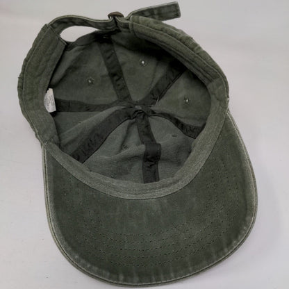 Unbranded Slideback Hat Solid Green OSFM Adjustable 6 Panel Blank