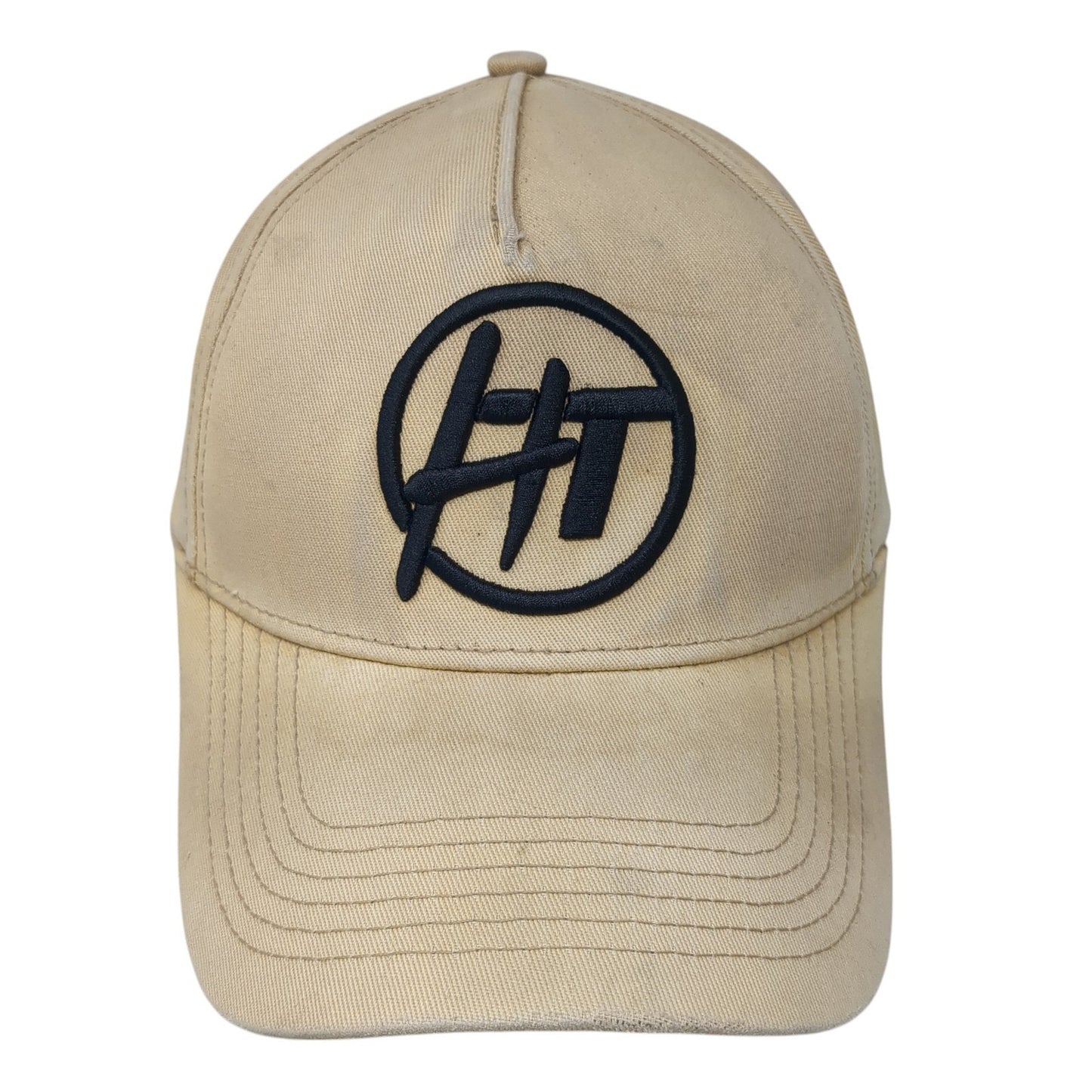 HT Hard Tuned Toddler Snapback Hat Beige One Size Adjustable Embroidered 6 Panel