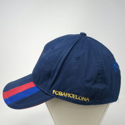FC Barcelona Soccer Blue One Size Crest Stripes Strapback 1899 Official Cap Hat