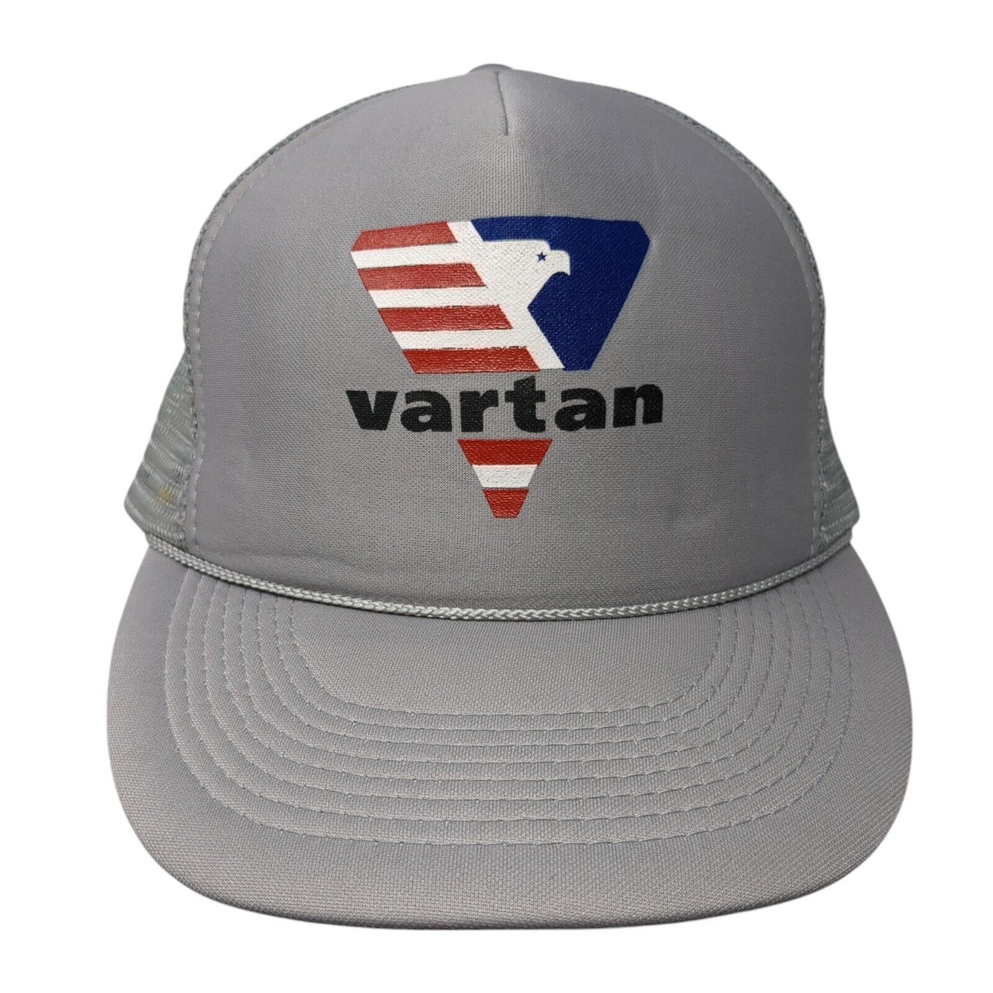 Vartan Snapback Mesh Back Rope Trucker Hat Gray One Size Solid Otto