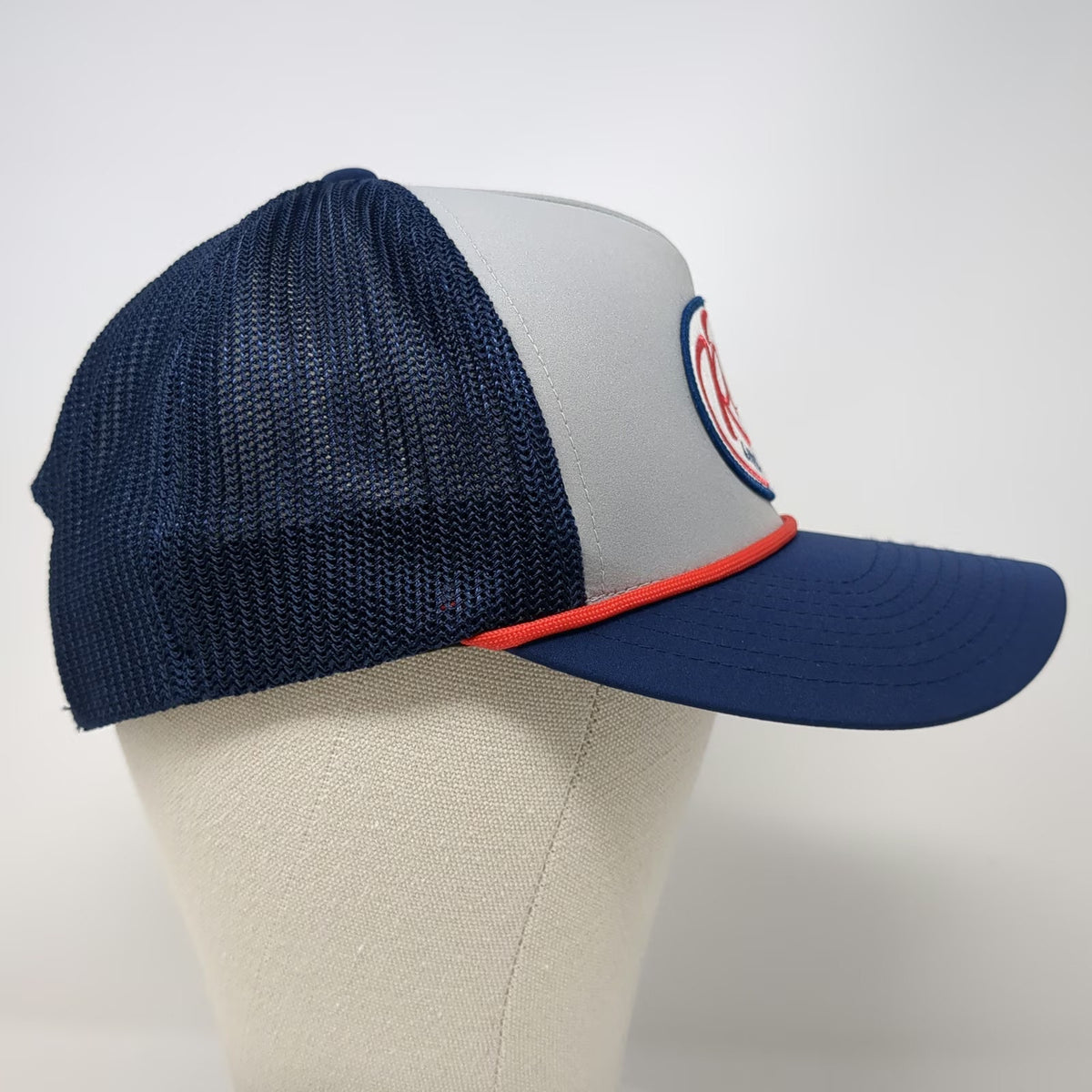 Hooey Trucker Hat Blue One Size Rope Logo Patch Mesh Snapback Gray Western Rodeo