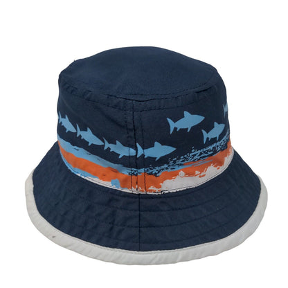 Shark Print Bucket Hat Blue 3-6M Koala Kids Sun Hat Outdoor
