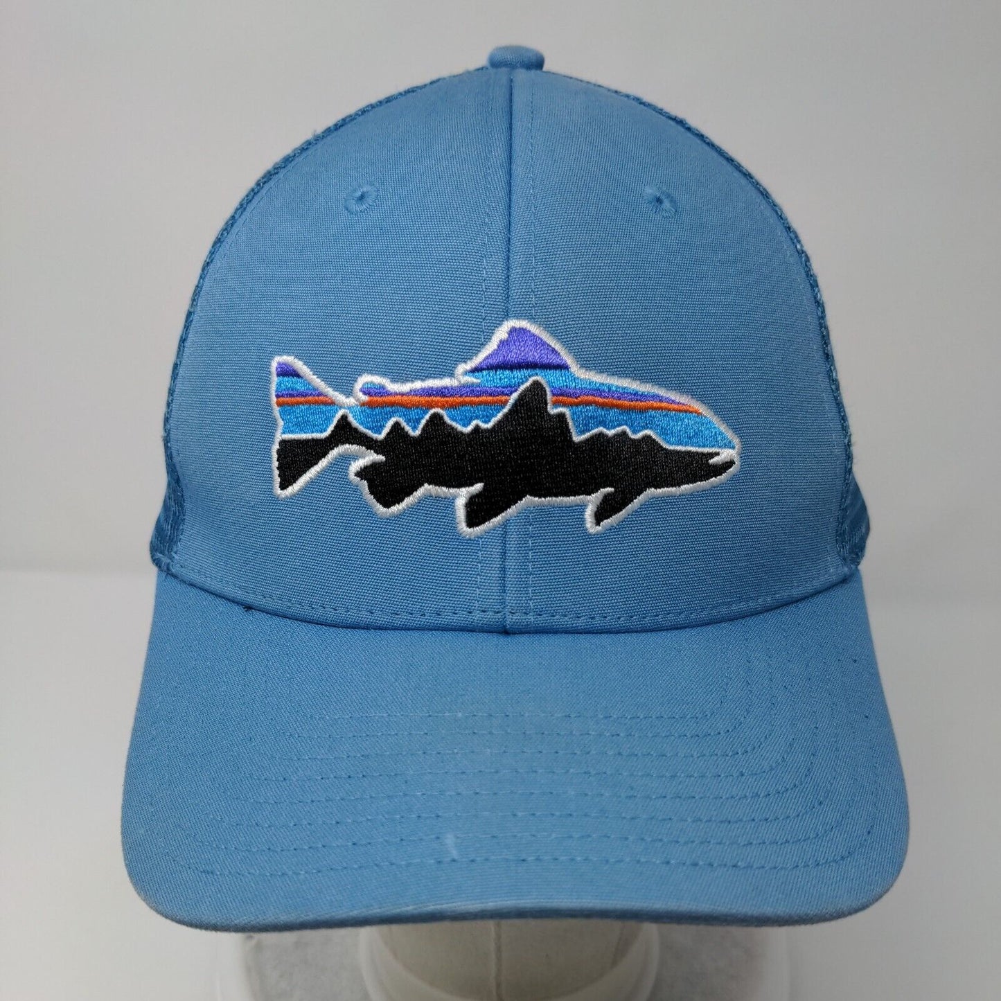 Patagonia Snapback Trucker Hta Blue OSFA Adjustable Embroidered Fish Mesh Back