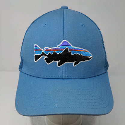 Patagonia Snapback Trucker Hta Blue OSFA Adjustable Embroidered Fish Mesh Back