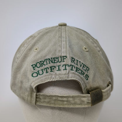Port and Company Baseball Cap Beige Blue One Size Portneuf River Fishing Hat