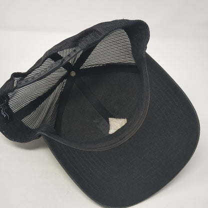 Volcom Snapback Trucker Hat Black One Size Adjustable Embroidered Mesh Back