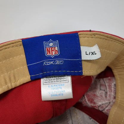 San Francisco 49ers NFL Reebok Cap Red Size XL Fitted Stretch Gold Black White