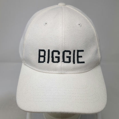 Lids Baseball Cap White One Size Biggie Embroidered Strapback Hat Acrylic Blend