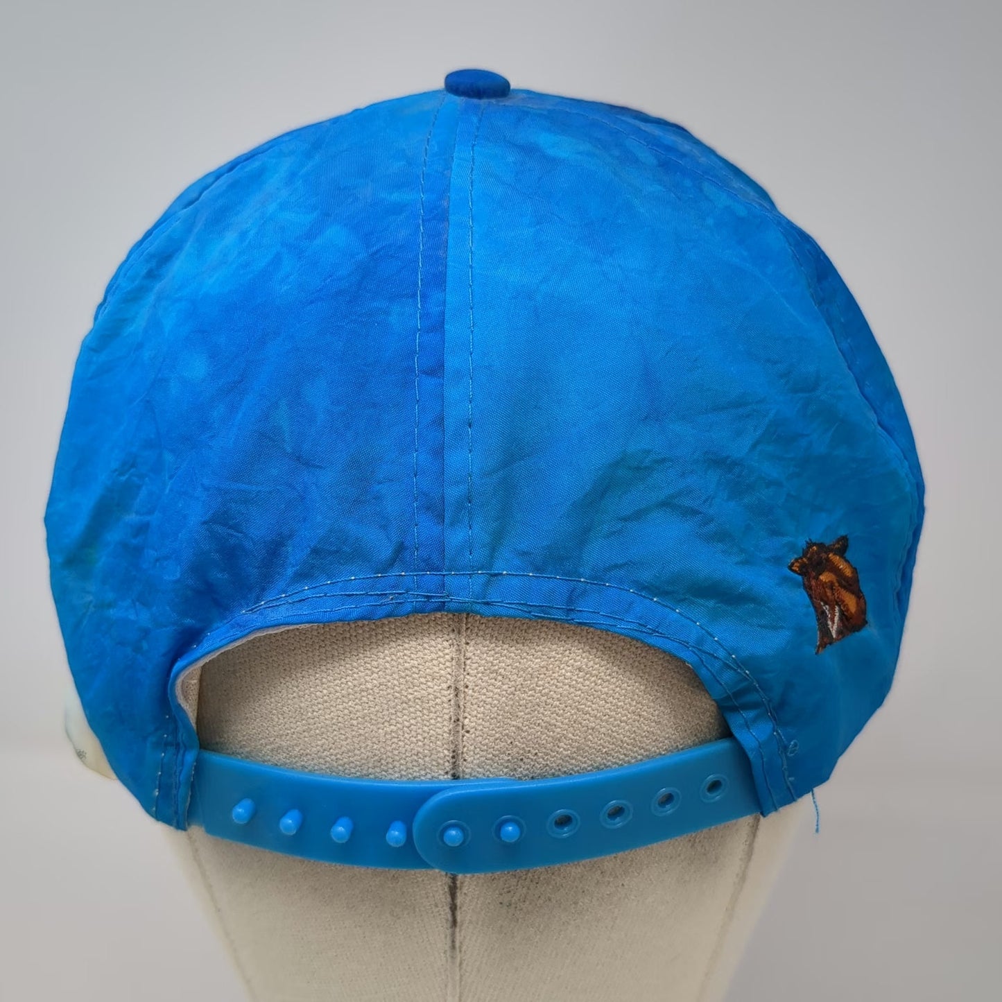 Camel 5 Panel Blue Hat Vintage Joe Camel Smooth Character Nylon Snapback Cap