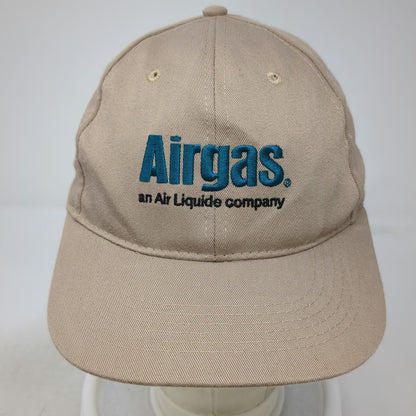 Airgas Baseball Cap Beige One Size Strapback Corporate Logo Air Liquide Hat