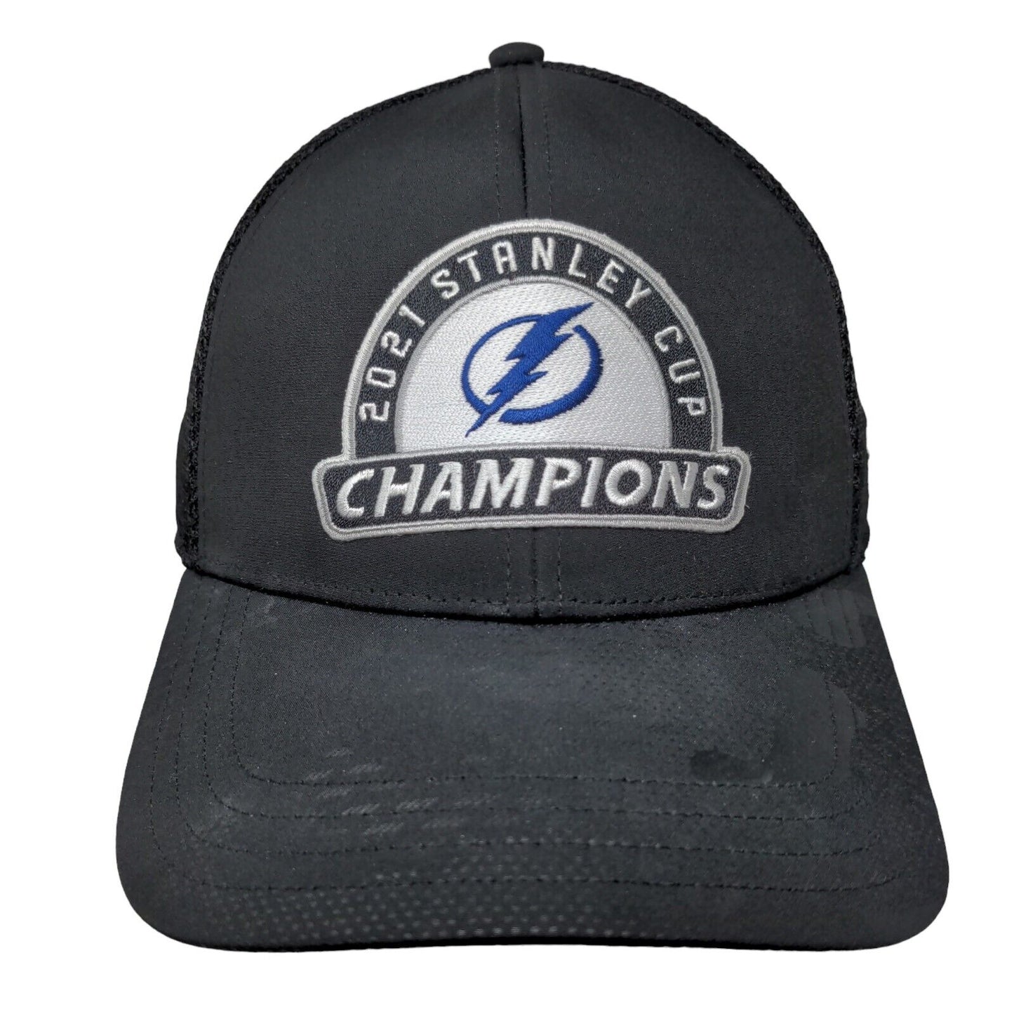 Tampa Bay Lightning Snapback Mesh Back Hat Black 2021 Stanley Cup Fanatics NHL