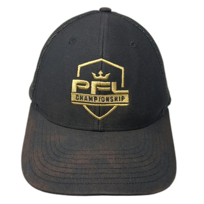 Richardson Trucker Hat Black OSFM Snapback PFL Championship Gold Logo Mesh Pro