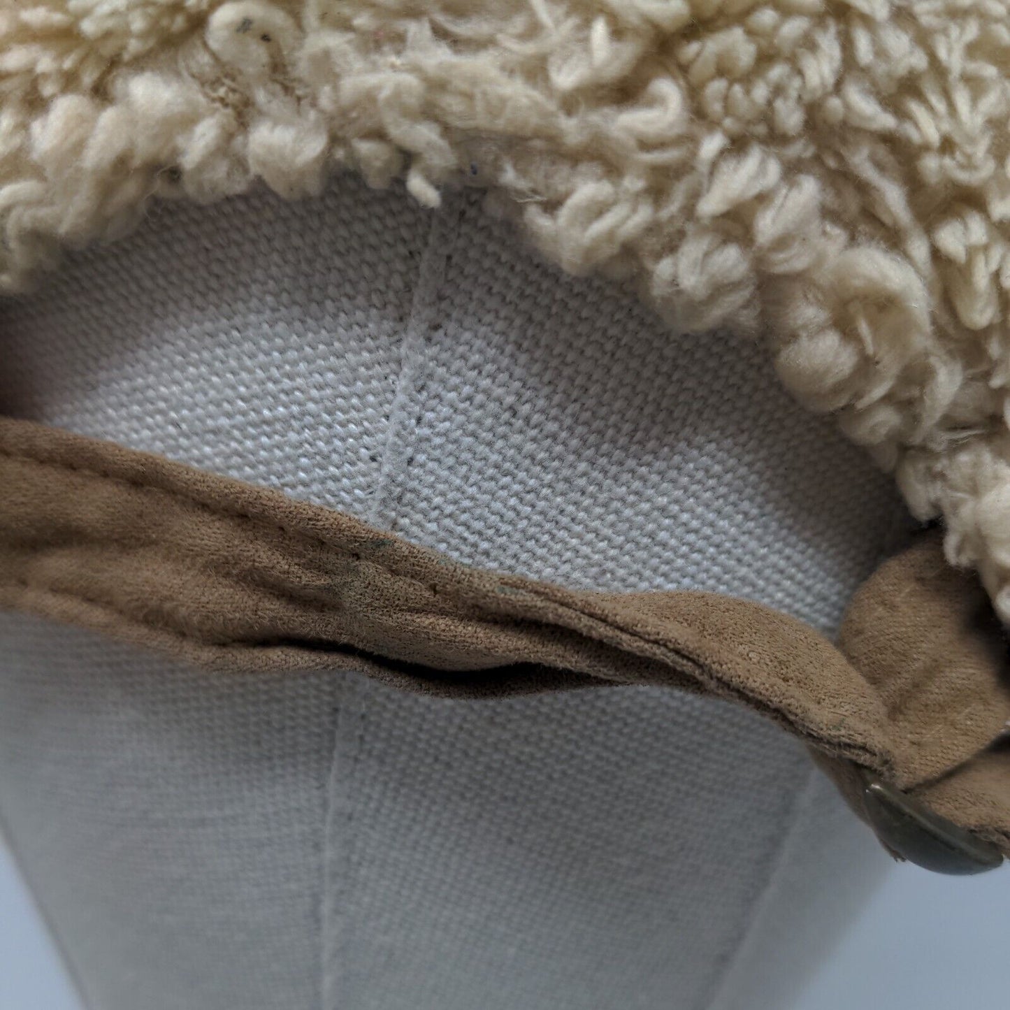 Unbranded Slideback Fleece Hat Tan OSFM Adjustable 6 Panel Blank