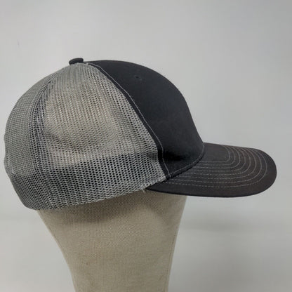 Richardson Men's Snapback Mesh Back Hat Black Gray Embroidered UP Logo #112