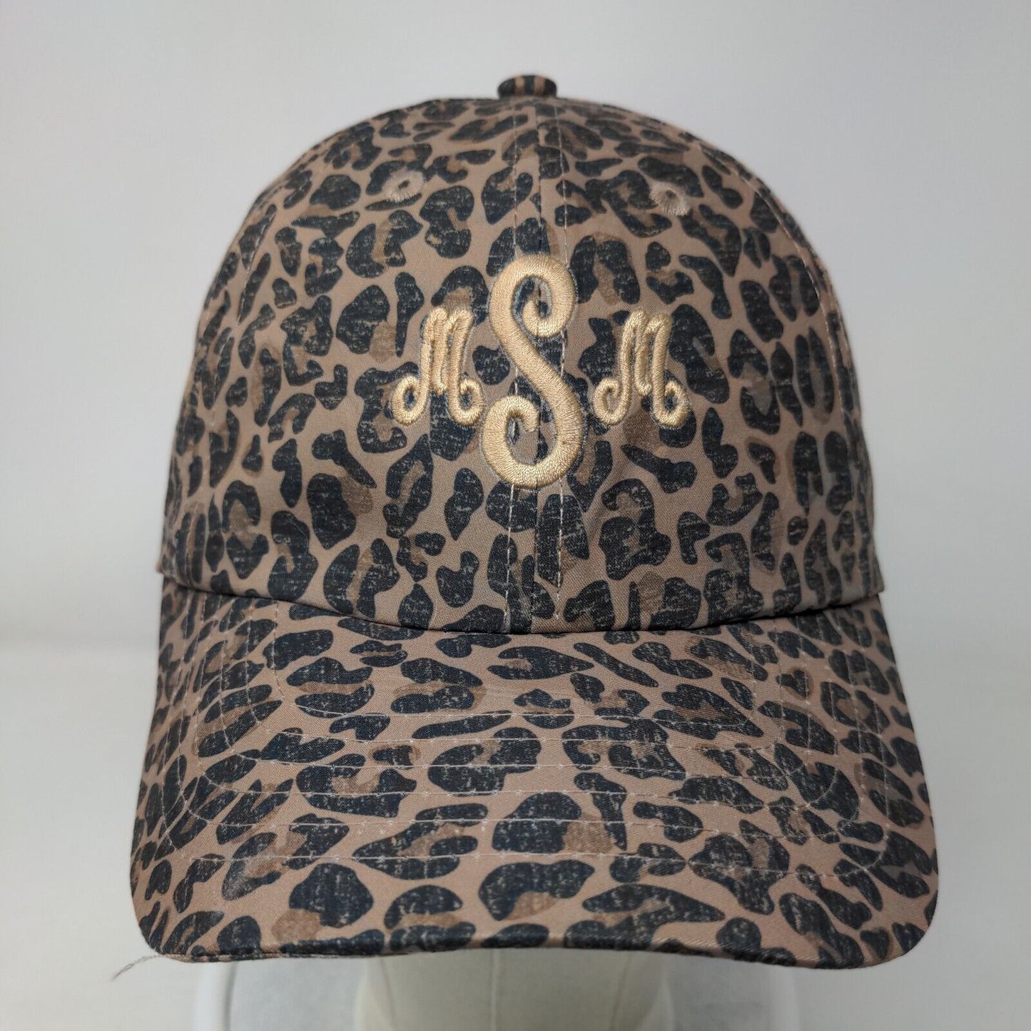 MSM Slideback Hat Multicolor One Size Embroidered Leopard Print Marley Lilly