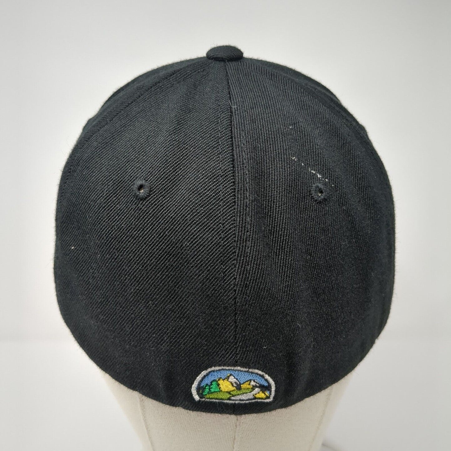 Camping World Fitted Hat Black Small-Medium Stretch Flexfit Yupoong