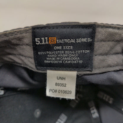 5.11 Tactical Series Men's Strapback Hat Gray Size OS Embroidered Logo 2019