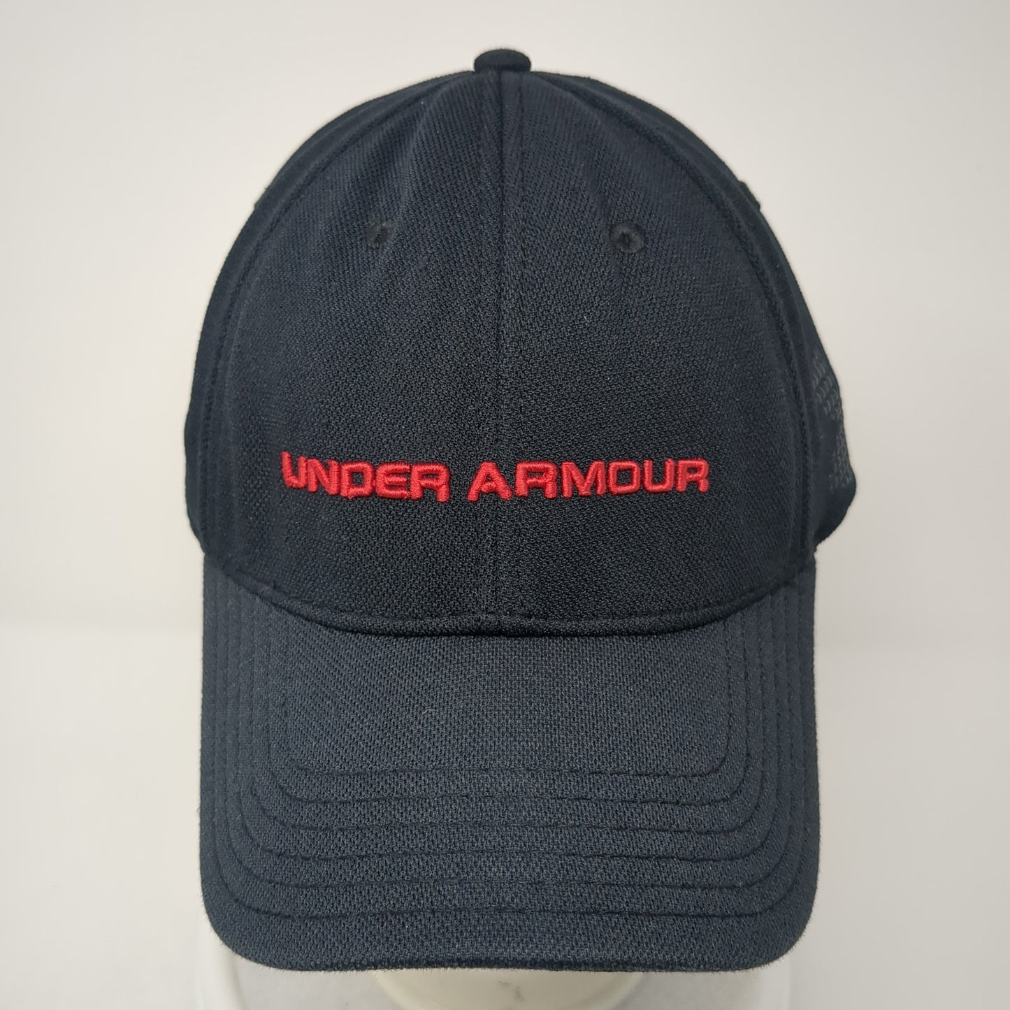 Under Armour Fitted Baseball Cap Black XL Lightweight Embroidered 6 Panel