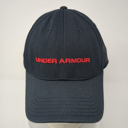 Under Armour Fitted Baseball Cap Black XL Lightweight Embroidered 6 Panel