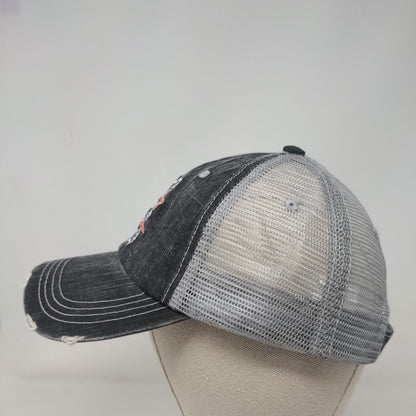 Grateful Thankful Blessed Trucker Hat Gray One Size Mesh Back Distressed Katydid