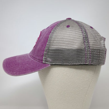 Legacy Trucker Hat Purple Gray Pink OSFM Mesh Snapback Bogus Basin Idaho Resort