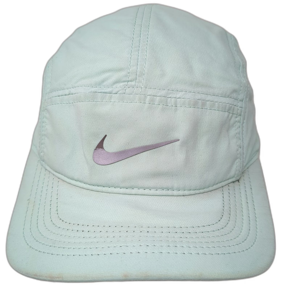 Nike 5 Panel Blue One Size AW84 Dri-FIT Reflective Swoosh Strapback Running Hat