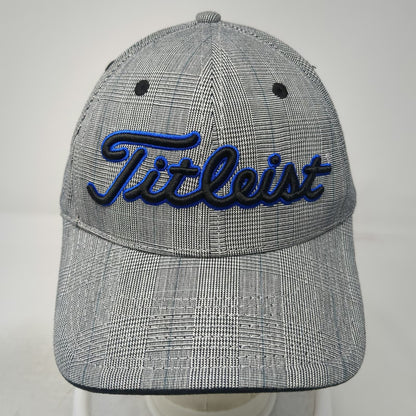 Titleist Baseball Cap Gray One Size Glen Plaid Cotton Adjustable Slideback Hat