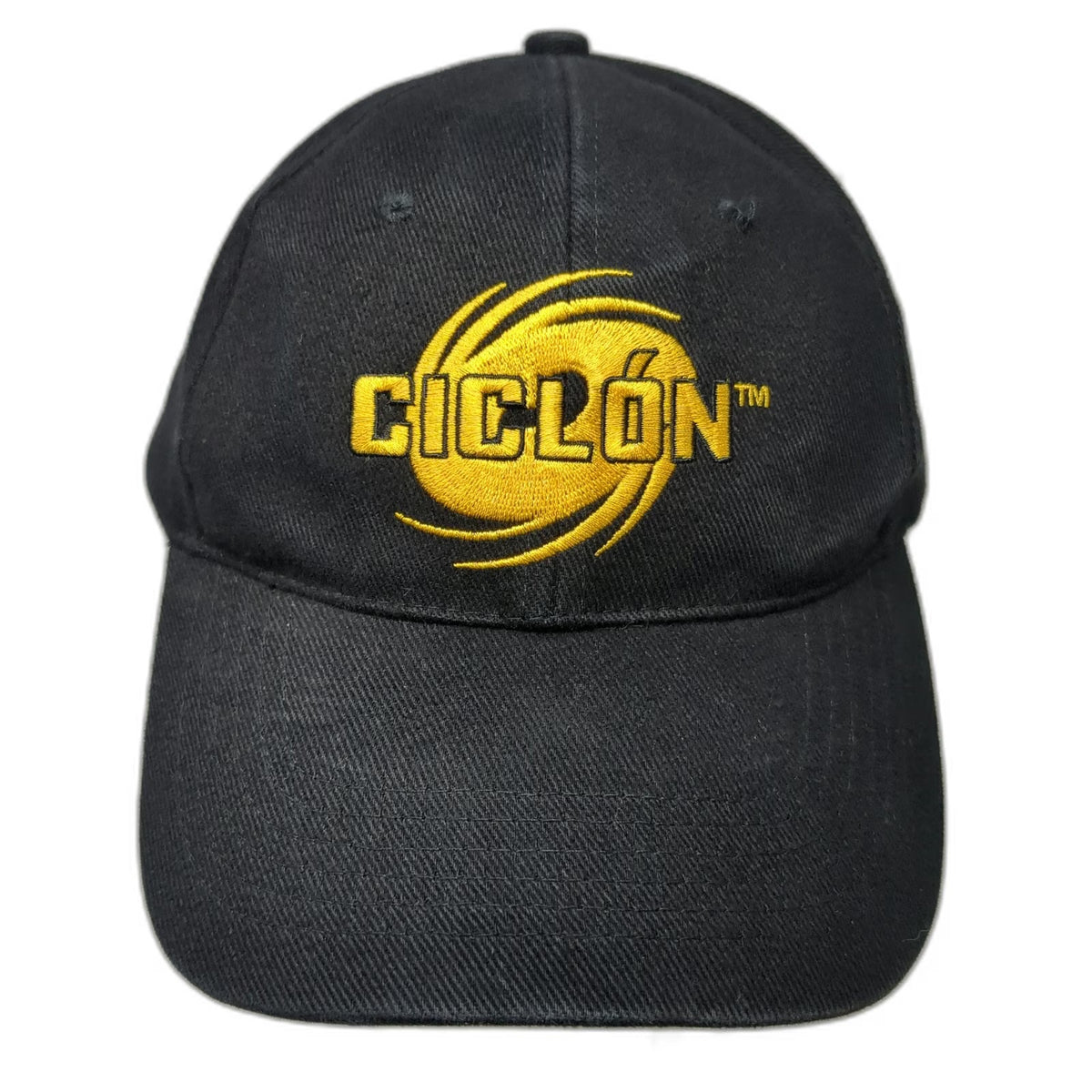 Ciclón Rum Baseball Cap Black One Size Embroidered Hurricane Logo Strapback Hat