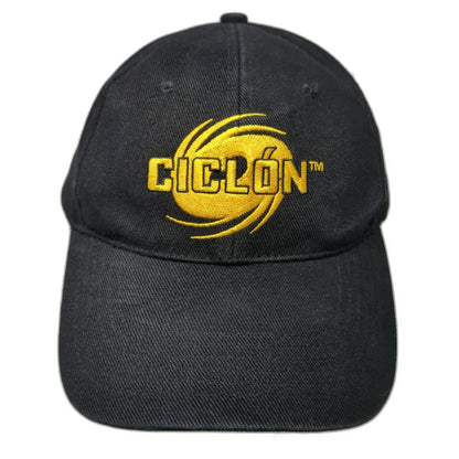 Ciclón Rum Baseball Cap Black One Size Embroidered Hurricane Logo Strapback Hat