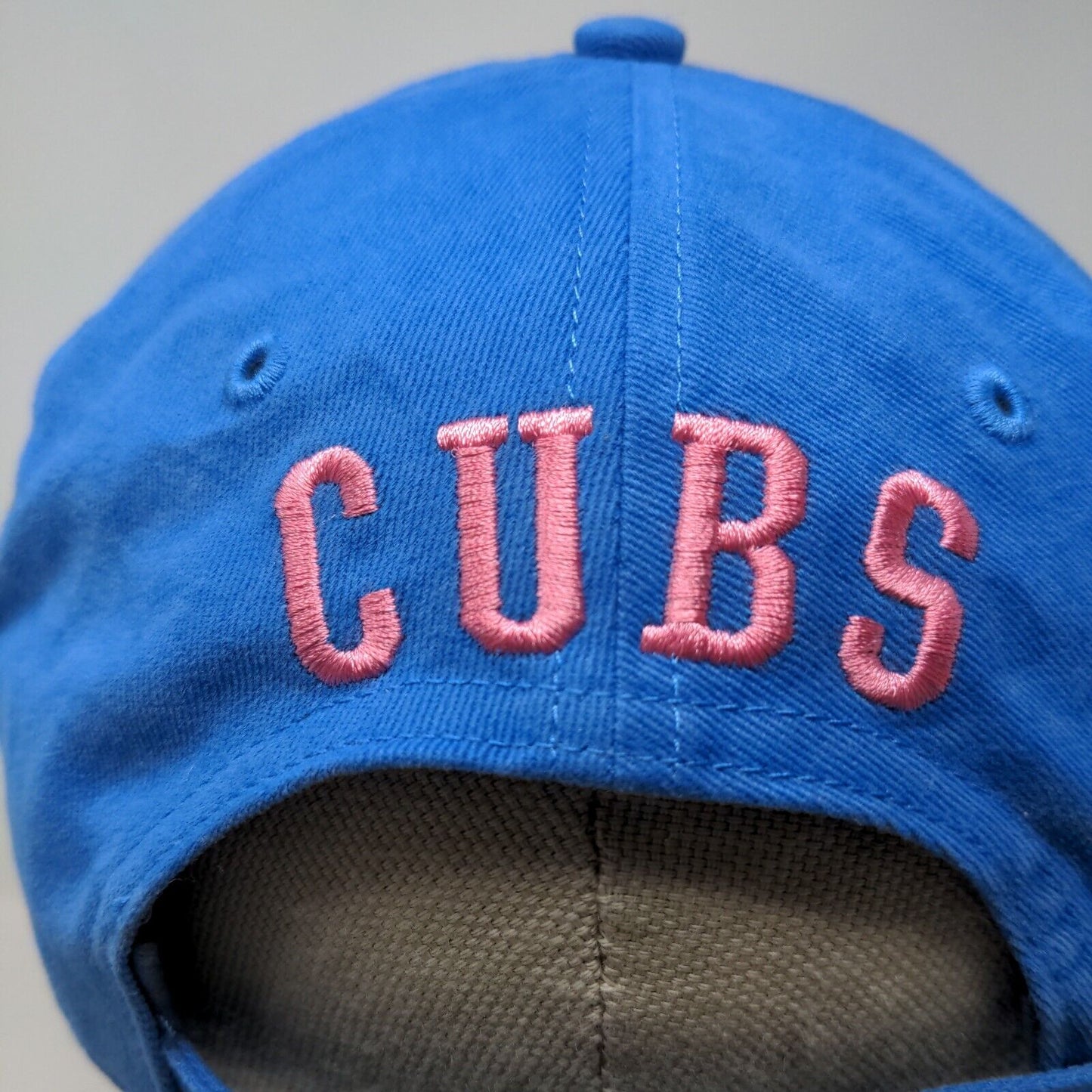 '47 Brand Women's Slideback Hat Blue Adjustable Embroidered Chicago Cubs Logo