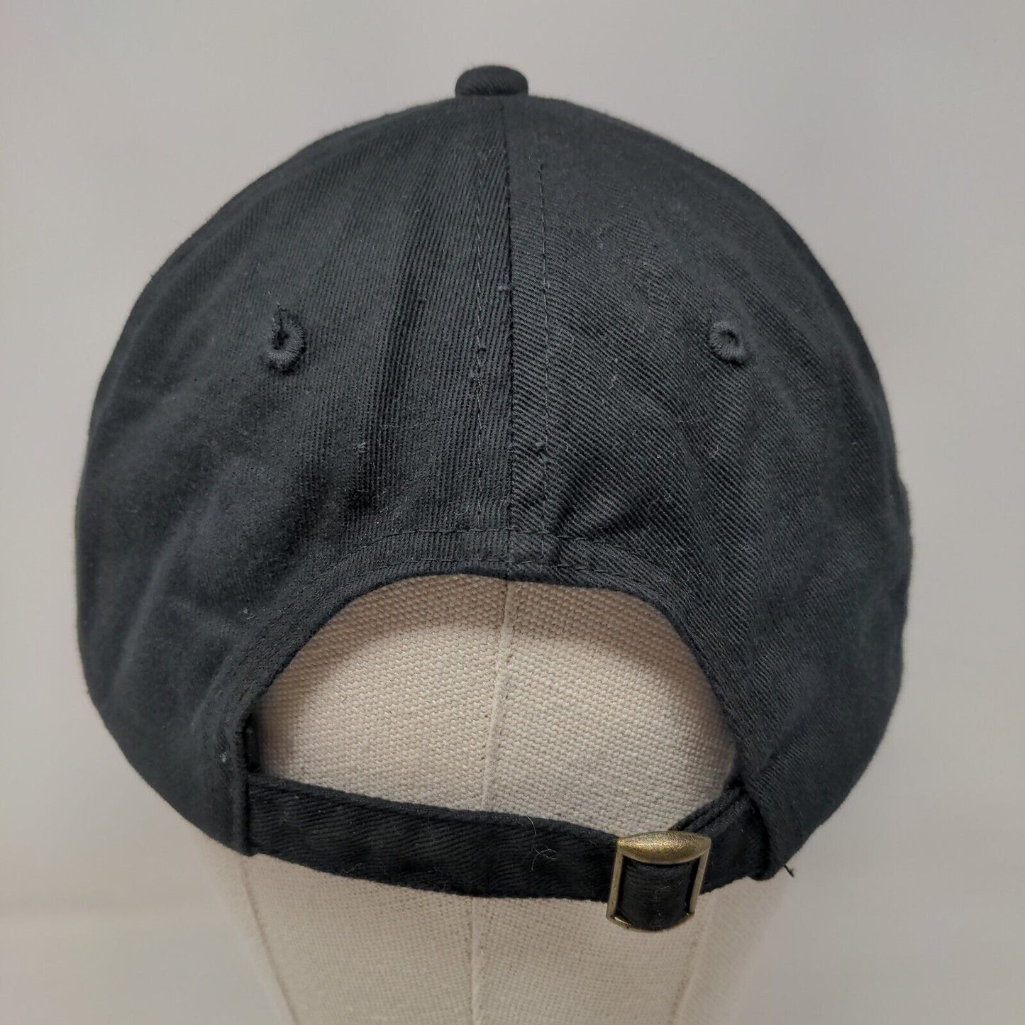 Monogram Slideback Hat Black One Size Embroidered Adjustable 6 Panel