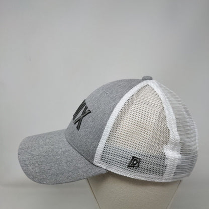 LYNX Snapback Trucker Hat Gray One Size Adjustable Mesh Back Dome Headwear Co.