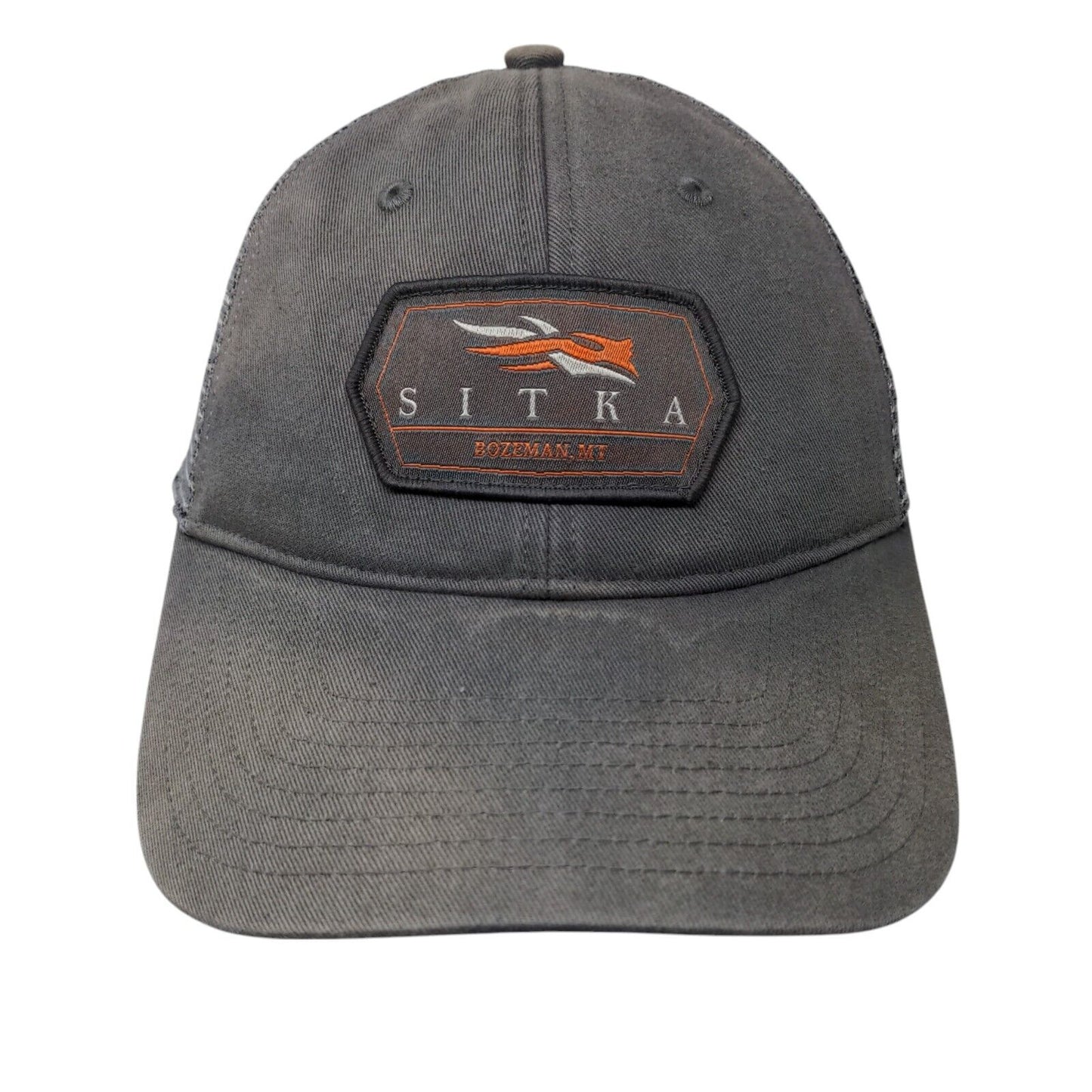 Sitka Bozeman MT Snapback Trucker Hat Gray OSFA Adjustable Mesh Back Cotton