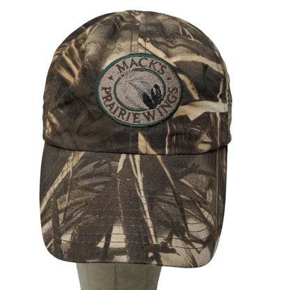 Mack's Prairie Wings Men's Strapback Hat Brown Camo OSFM Embroidered Logo