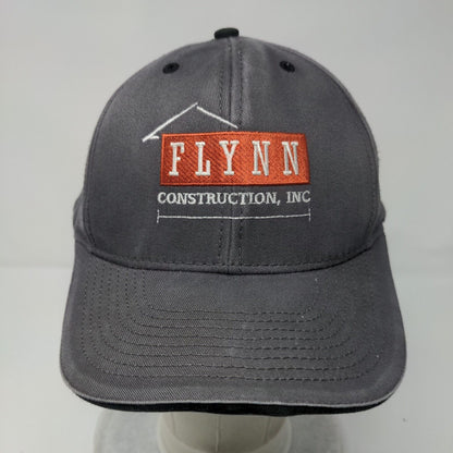 FLYNN Construction Inc. Strapback Hat Gray OS Adjustable Embroidered Cotton