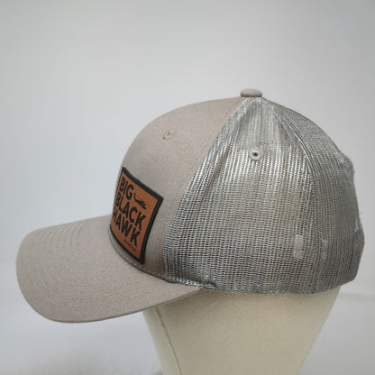 Decky Trucker Hat Gray One Size Snapback Mesh Big Black Hawk Aviation Helicopter