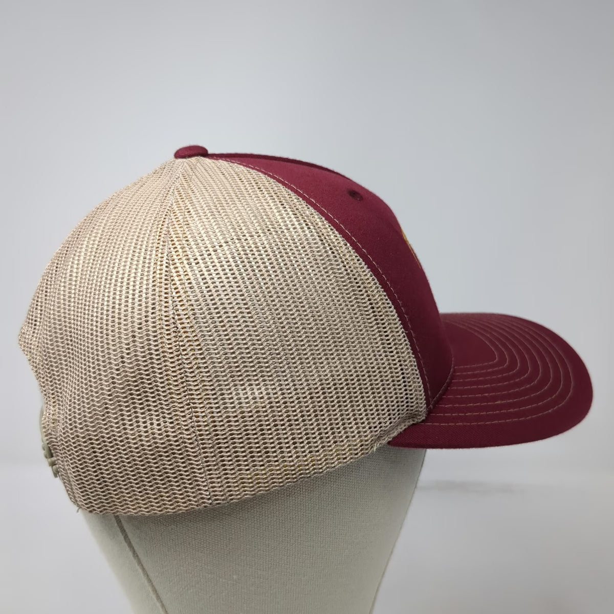 Richardson Trucker Hat Red One Size Zips Drive In Mesh Snapback Restaurant Logo
