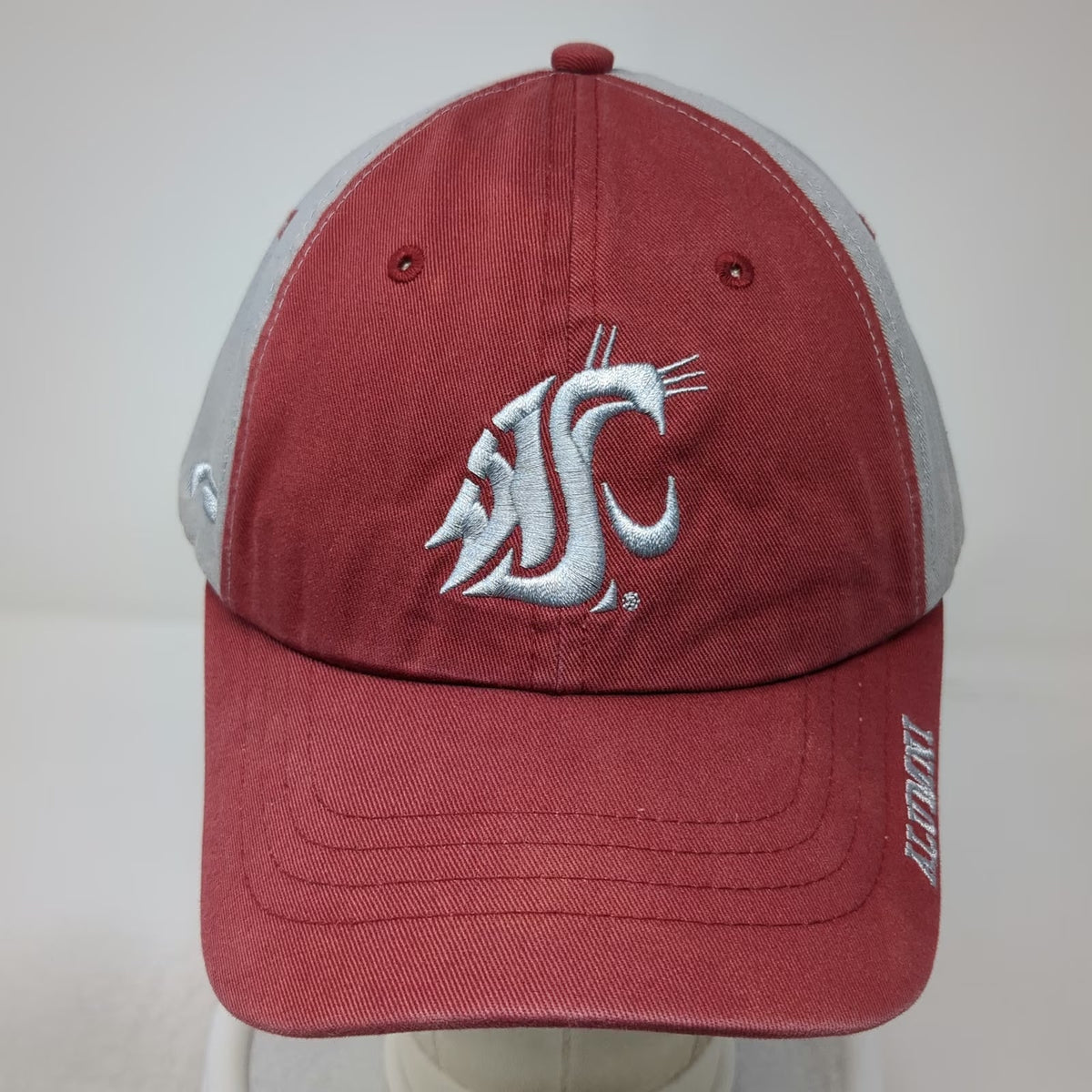 Pukka Baseball Cap Red Gray One Size NCAA Washington State University Alumni Hat