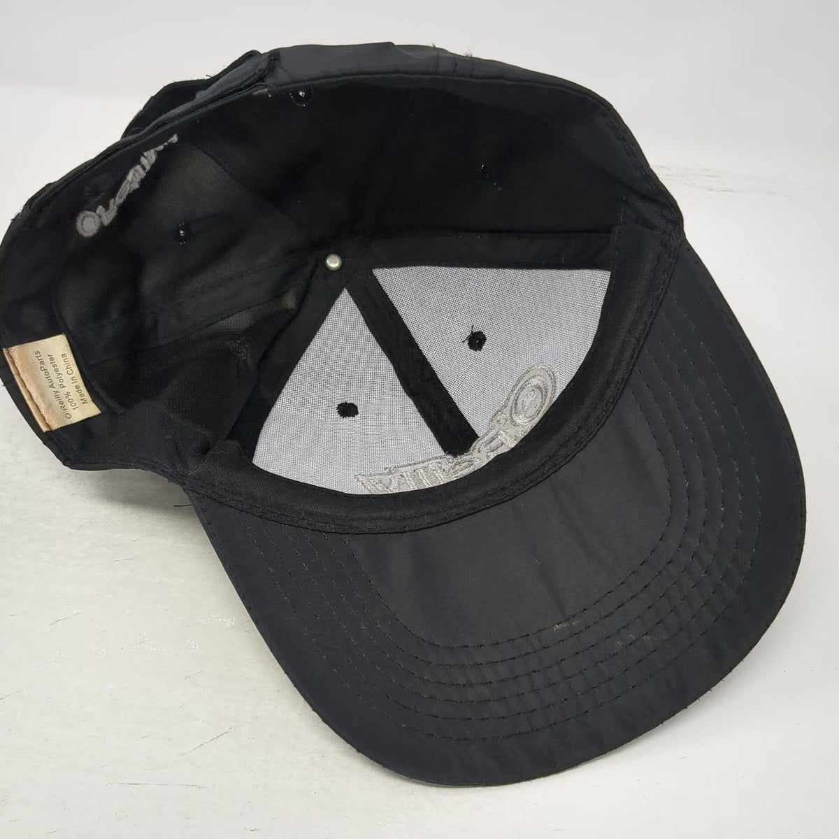 O'Reilly Auto Parts Baseball Cap Black One Size Embroidered Logo Polyester Hat