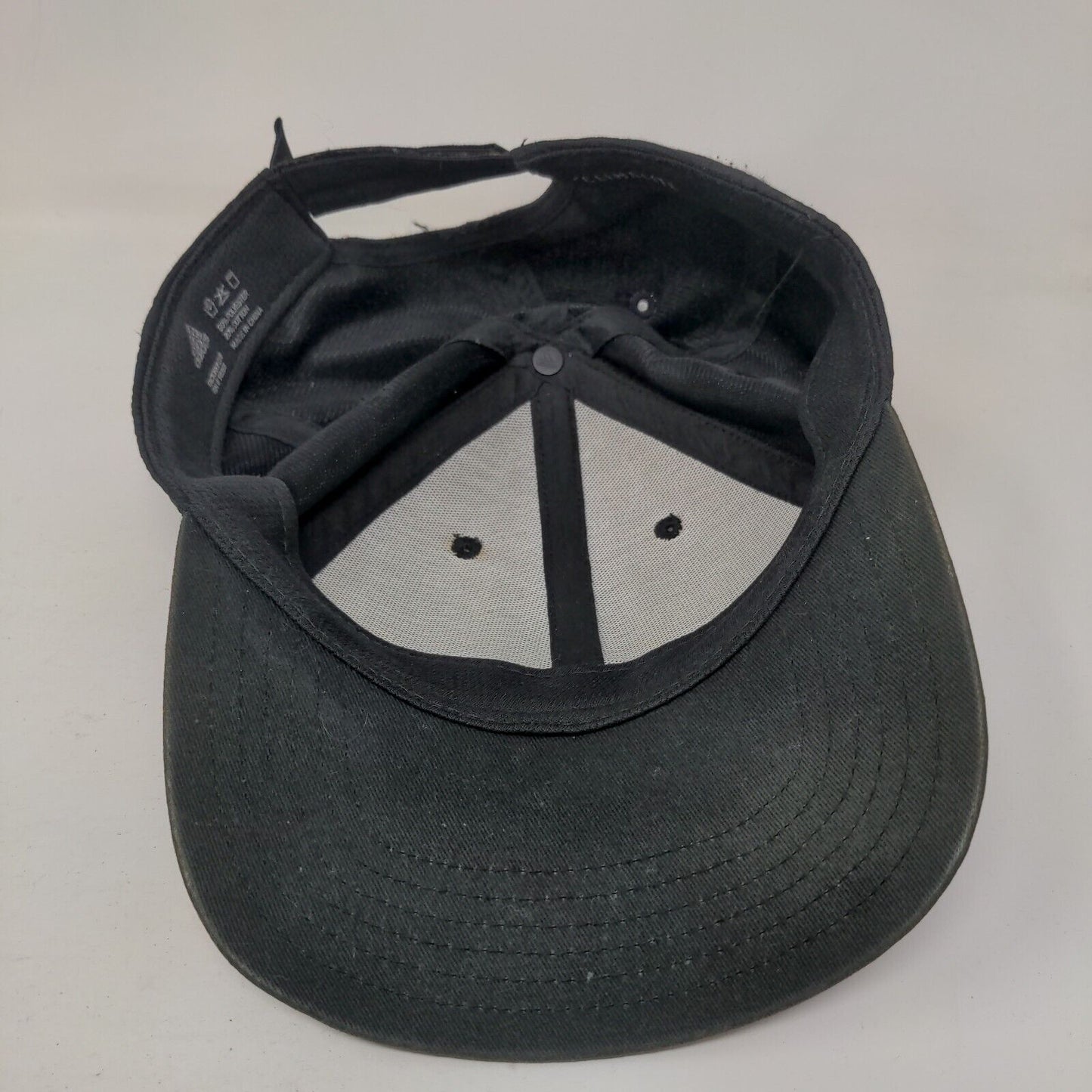 Adidas 3 Stripes Logo Strapback Hat Black One Size Adjustable 6 Panel