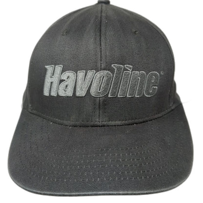 Havoline Gray Baseball Cap One Size Strapback Embroidered Racing Oil Logo Hat