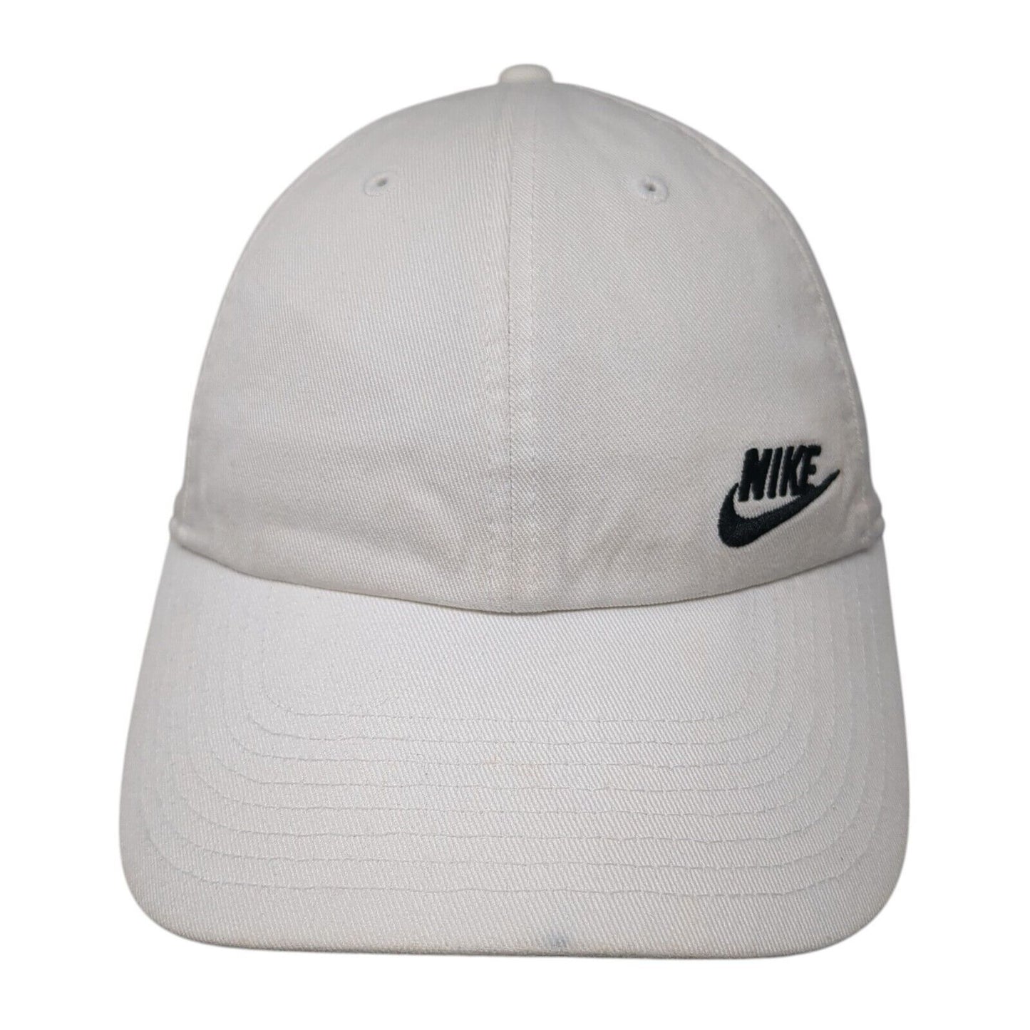 Nike Swoosh Slideback Hat White One Size Embroidered Adjustable Outdoor