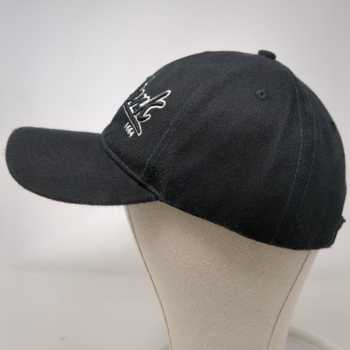 New York 1664 Strapback Hat Black OSFA Solid Adjustable Embroidered