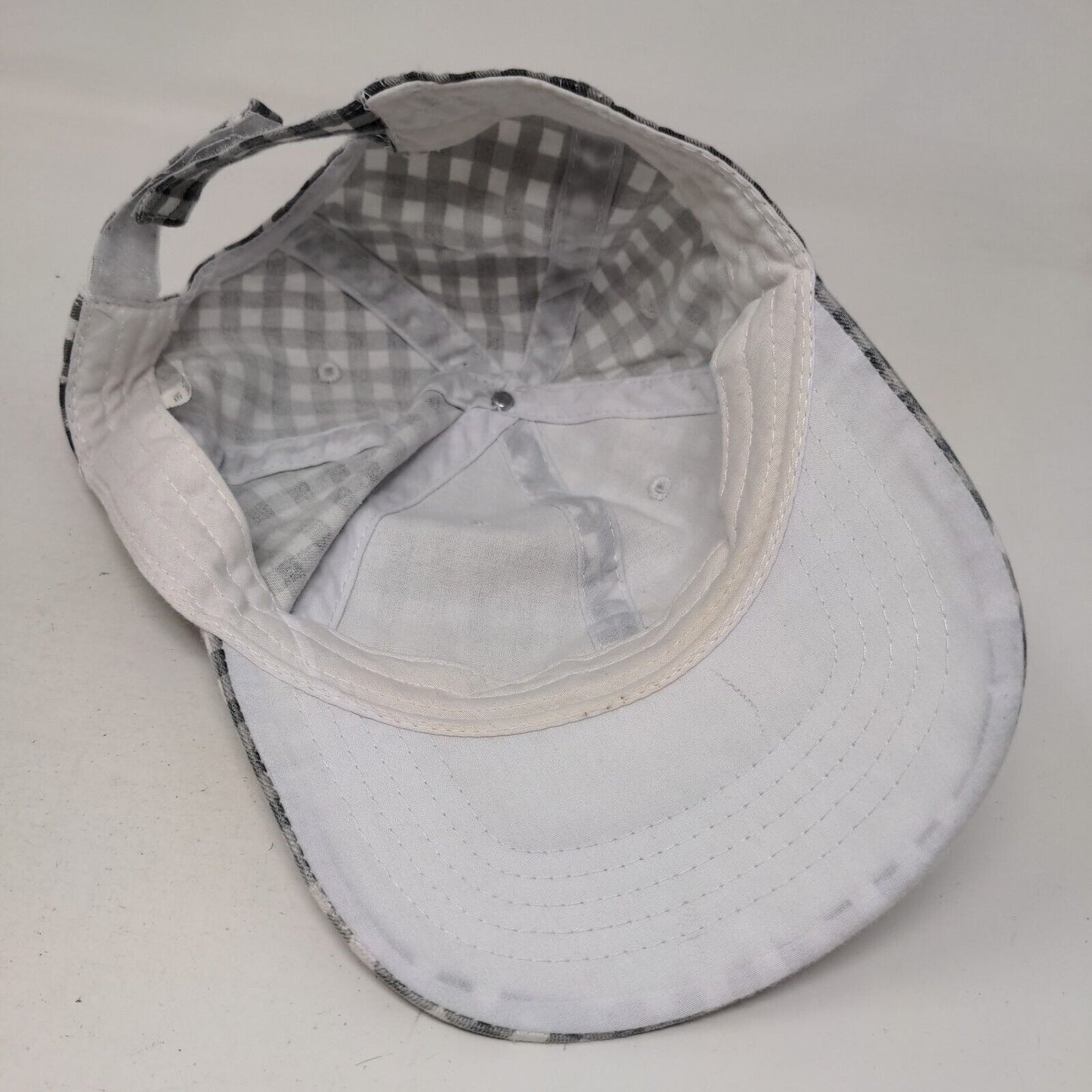 Unbranded Strapback Hat Multicolor OSFM Gingham Check Adjustable Blank