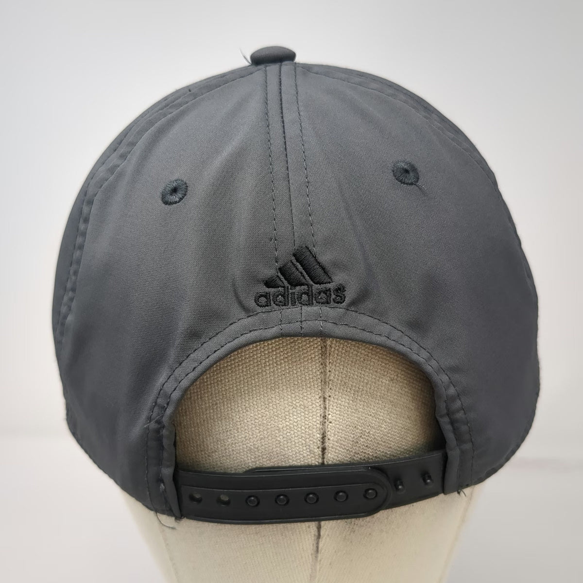 Adidas Snapback Gray One Size Hat Performance Logo Adjustable 6 Panel Curved