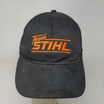 Team Stihl Men's Snapback Hat Black Orange Adjustable Embroidered Logo