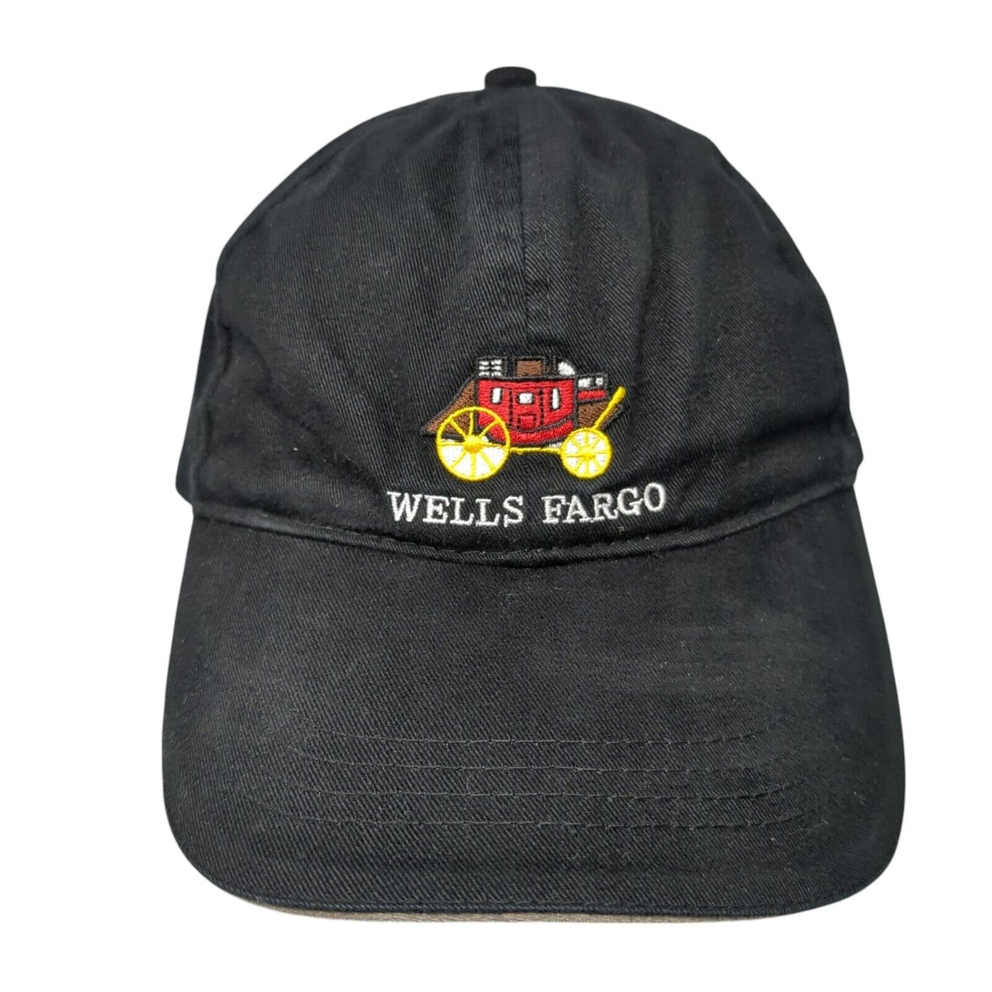 Wells Fargo Slideback Hat Black One Size Solid Adjustable Embroidered
