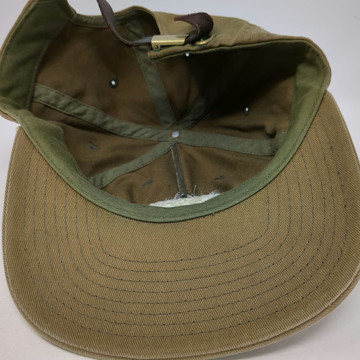 Everlane You Know Baseball Cap Green OSFM Leather Strapback Be Kind Globe Hat